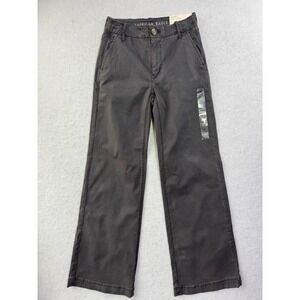 NEW American Eagle Wide Leg Super Stretch Grey Pants Womens 00 Short
